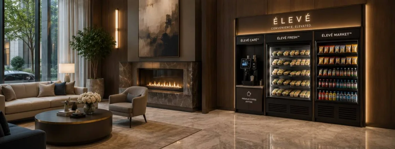 ÉLEVÉ installation in a luxury residential lobby